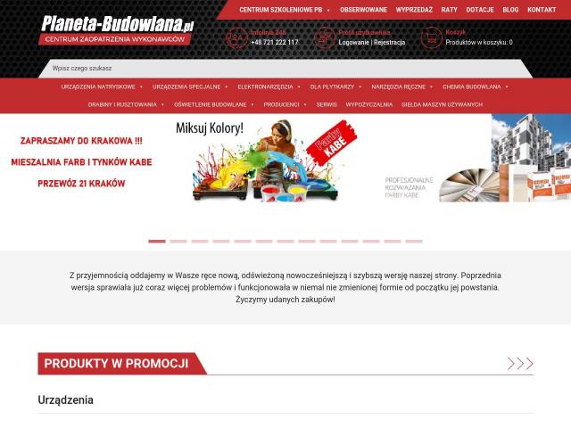 Planeta Budowlana - Centrum maszyn budowlanych i agregatów malarskich.